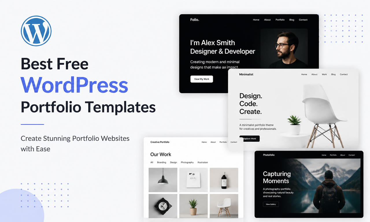 5 Best Free WordPress Templates for Portfolio Sites in 2026