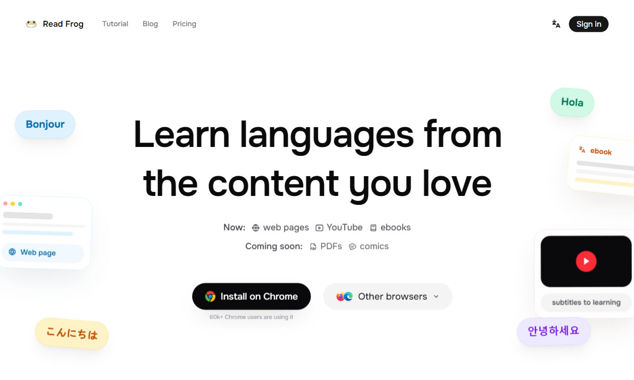 Readfrog Review: Free Bilingual Translator & Immersive Translate Alternative